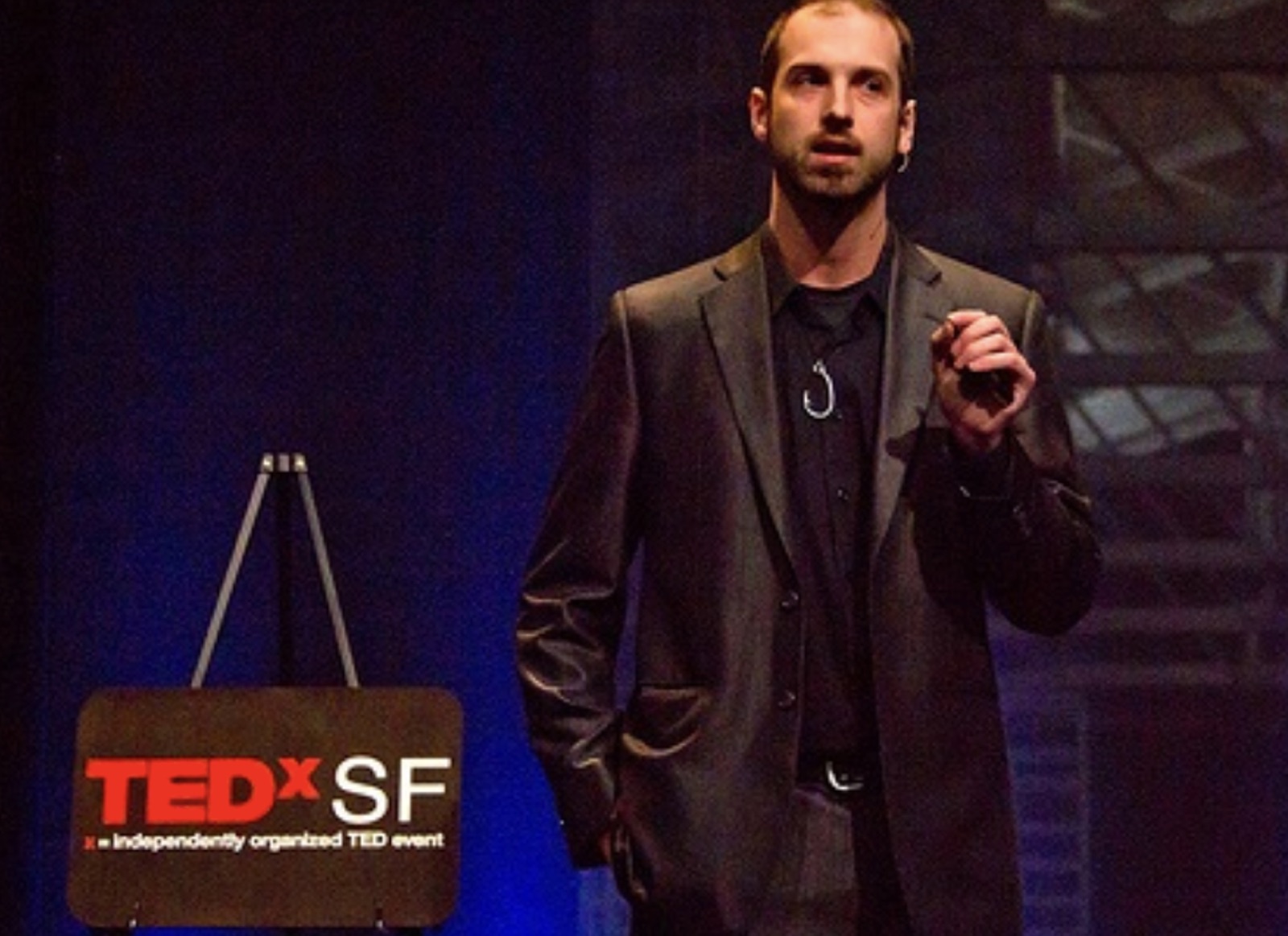 Casson Trenor speaking on stage